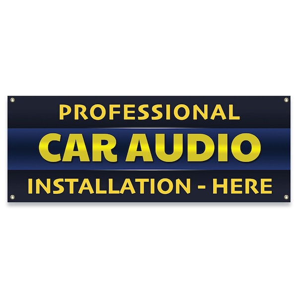 Signmission Professional Car Audio Installation Banner Concession Stand Food Truck Single Sided B-30136 - main